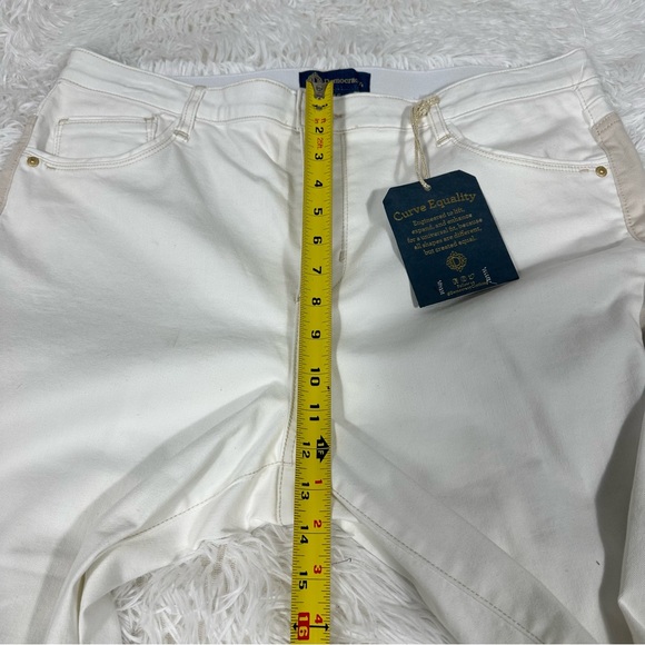 Democracy "Ab"solution High Rise Barely Boot Jeans Womens 16 Two Tone Colorblock - Picture 8 of 13